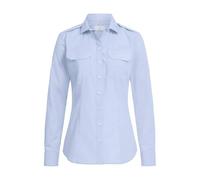GREIFF Corporate Wear Simple Damen Pilotbluse Langarm New-Kentkragen Regular Fit Baumwollmix Oeko TEX® Pflegeleicht Hellblau 36