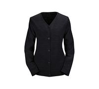 GREIFF Corporate Wear Strick Damen Strickjacke V-Neck Knopfleiste Regular Fit Schurwollmix mulesingfrei Oeko TEX® Schwarz XL