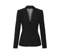 GREIFF Damen-Blazer RF Premium Regular Fit, 2-Knopf, 2 Leistentaschen, Teilungsnähte, Offener Ärmelschlitz, 1 Reißverschluss-Innentasche, Seitenschlitze, Farbe: Schwarz, Größe: 34
