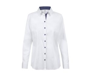 GREIFF Damen-Bluse 1/1 RF Modern 37.5 Kleidergröße 38; weiß/blau