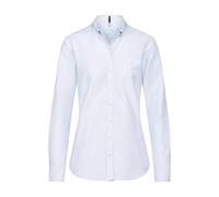 GREIFF Damen-Bluse Buttondown Casual Regular Fit, Button-Down-Kragen, Logo Stickerei auf Brust, Aufhänger am Innenkragen, Farbe:Blau/Weiß, Größe 52