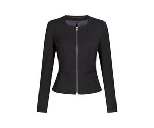 GREIFF Damen-Kurzblazer SF Modern 37.5 mit Reißverschluss Kleidergröße 38; schwarz