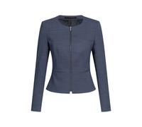 GREIFF Damen-Kurzblazer SF Modern 37.5 Pinpoint mit Reißverschluss Kleidergröße 34; blau