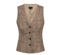 Greiff Damen Weste Glencheck Regular Fit Beige XL