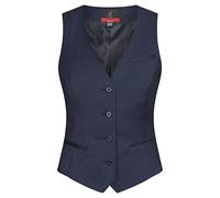 GREIFF Damen-Weste RF Modern 37.5 Regular Fit, 4-Knopf, 2 Leistentaschen, 1 Brustleistentasche, AMF-Handstich, Kurze Seitenschlitze, Stoffrücken, Farbe: Dunkelblau, Größe: 36