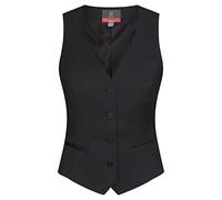 GREIFF Damen-Weste RF Modern 37.5 Regular Fit, 4-Knopf, 2 Leistentaschen, 1 Brustleistentasche, AMF-Handstich, Kurze Seitenschlitze, Stoffrücken, Farbe: Schwarz, Größe: 40