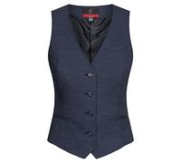 GREIFF Damen-Weste RF Modern 37.5 Regular Fit, 4-Knopf, 2 Leistentaschen, 1 Brustleistentasche, AMF-Handstich, Kurze Seitenschlitze, Stoffrücken, Farbe: Pinpoint Marine, Größe: 46