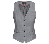 GREIFF Damen-Weste RF Modern 37.5 Regular Fit, 4-Knopf, 2 Leistentaschen, 1 Brustleistentasche, AMF-Handstich, Kurze Seitenschlitze, Stoffrücken, Farbe: Hellgrau, Größe: 50