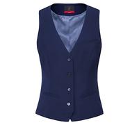 GREIFF Damen-Weste RF Premium Regular Fit, 4-Knopf, 2 Leistentaschen, 1 Brustleistentasche, 1 Innentasche, Stoffrücken, Farbe: Italian Blue, Größe: 44