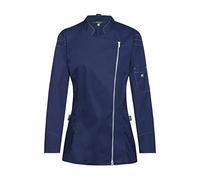 GREIFF Gastro Moda Damen Cuisine Premium Kochjacke Reißverschluss Regular Fit Dunkelblau Modell 5419 Größe M