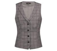 GREIFF GASTRO MODA Damen Kellner-Weste Regular-Fit Glencheck Taupe L