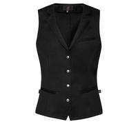 GREIFF GASTRO MODA Damen Kellner-Weste Revers Regular Fit Schwarz 3XL