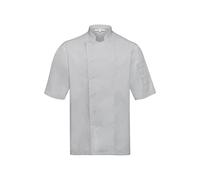 GREIFF Gastro Moda Herren Cuisine Basic Kochjacke Halbarm Regular Fit Lichtgrau Hellgrau Modell 5562 Größe XL