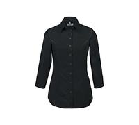 Greiff Größe 36 Corporate Wear Basic Damen Bluse 3/4-Arm Regular Fit Schwarz Modell 6517