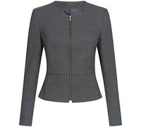 GREIFF Damen-Kurzblazer SF Modern 37.5 Pinpoint mit Reißverschluss Kleidergröße 36; anthrazit