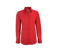 GREIFF Größe 38 Corporate Wear Basic Damen Bluse Langarm Regular Fit Rot Modell 6515