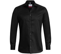 GREIFF Größe 41/42 Corporate Wear Premium Herren Hemd Slim Fit Langarm Schwarz Modell 6763