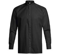 Greiff Größe 41/42 Gastro Moda Service Herren Hemd Regular Fit Langarm Stehkragen Schwarz Modell 6772 1122