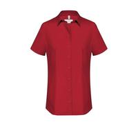 GREIFF Größe 44 Corporate Wear Basic Damen Bluse Halbarm Regular Fit Rot Modell 6516