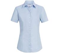 GREIFF Größe 48 Corporate Wear Basic Damen Bluse Halbarm Regular Fit Hellblau Modell 6516