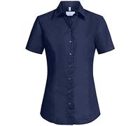 Greiff Größe 48 Corporate Wear Basic Damen Bluse Halbarm Regular Fit Marine Blau Modell 6524