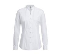 GREIFF Größe 48 Gastro Moda Service Damen Bluse Langarm Regular Fit Weiss Stehkragen V-Ausschnitt Modell 6572 1128