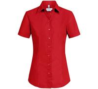 GREIFF Größe 50 Corporate Wear Basic Damen Bluse Halbarm Regular Fit Rot Modell 6516
