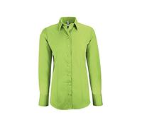 GREIFF Größe 50 Corporate Wear Basic Damen Bluse Langarm Regular Fit Apfelgrün Modell 6515