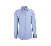 GREIFF Größe 50 Corporate Wear Basic Damen Bluse Langarm Regular Fit Hellblau Modell 6515