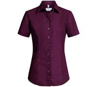 GREIFF Größe 52 Corporate Wear Basic Damen Bluse Halbarm Regular Fit Brombeere Modell 6516