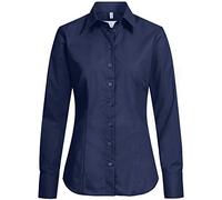 GREIFF Größe 52 Corporate Wear Basic Damen Bluse Langarm Regular Fit Marine Blau Modell 6525