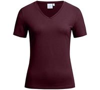 GREIFF Größe XXL Corporate Wear Damen T-Shirt Regular Fit Kurzarm V-Ausschnitt Burgund Rot Modell 6869