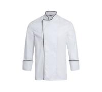 Greiff Herren Kochjacke farblich abgesetzt Weiß XL