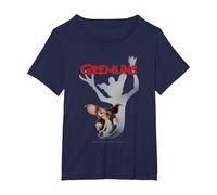 Gremlins Gizmo Shadow T-Shirt, Damen Große Größen, Marineblau, 2X