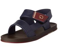 Grendene Kids Cartago Siena Sand Kinder Brown/Blue Flache Sandale, blau, 36 EU