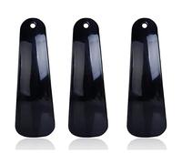 Grendly 3X 4,7 Inch Kunststoff Schuhloeffel Flexible Robuste Schlupf Schwarz