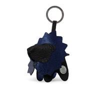 Gretchen Schlüsselanhänger Lion Keyring aus italienischem Kalbsleder Piano Black Starlight Blue / One Size