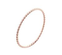 Grewod 1.2mm Damen Edelstahl Ring Zart Verdrehter Design Gr.49 (15.6), Rosegold, Eheringe Schlicht Verlobungsring Trauringe Schmuck