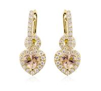 Grewod Ohrhänger Gold 585 Echtgold Damen Elegant 2ct Herz Moissanite Ohrringe Echtgold Ohrschmuck
