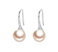 GRGFG 925 Silber Ohrstecker, Nachahmung Perlen Ohrringe Hängen Tropfen Ohrring, S925 Silber Ohrringe Tropfen Baumeln Elegante Ohrringe Orient Schmuck Geschenke Für Ihre Frauen Mädchen,Beige