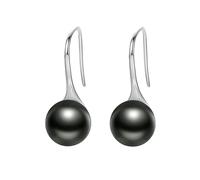 GRGFG Damen Fallen Hängend Ohrringe,Nachahmung Perlen Ohrringe Hängen Tropfen Ohrring, S925 Silber Ohrringe Tropfen Baumeln Elegante Ohrringe Orient Schmuck Geschenke Für Ihre Frauen Mädchen,Schwarz