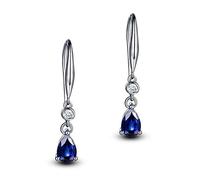 GRGFG Tropfen Ohrringe Für Frauen,925 Silber Saphir Wassertropfen Zirkon Baumel Ohrringe Hypoallergen Lightweight Drop Anhänger Schmuck Ohrringe Für Frauen Mädchen Party Hochzeit