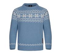 Gridarmor Kids' Snøkrystall Round Neck Ullgenser Light Blue/White Lt. Blue/White 98/104
