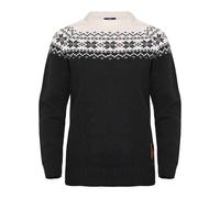 Gridarmor Women’s Snøkrystall Round Neck Ullgenser Black/White L