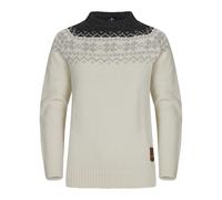Gridarmor Women’s Snøkrystall Round Neck Ullgenser White/Dark Grey/Light Grey White/Dk. Grey/Lt. Grey M