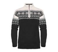 Gridarmor Women's Snøkrystall Half Zip Ullgenser Black/White M