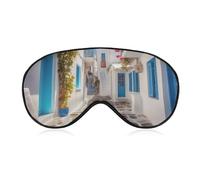 Griechenland Street Augenmaske, Seitenschlafmaske, leichte Augenbinde, Schlafmaske, Nasenpolster und Gummiband für Kinder, Frauen und Männer