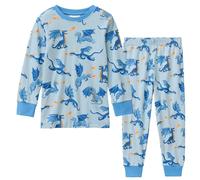 Griffiger Rippe Schlafanzug Drachen hellblau 104