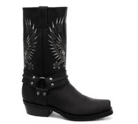 Grinders Bald Eagle Mens Biker Boots Black