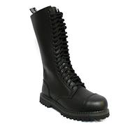 Grinders König Schwarz Herren Unisex Sicherheit Stahlkappe Militär Punk Stiefel 42